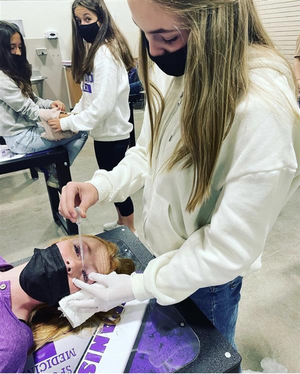 Sports Med lab for clearing out eyes
