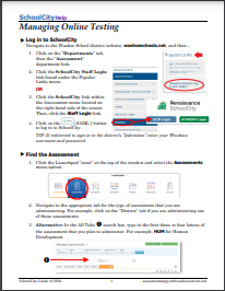Help Managing Online Testing